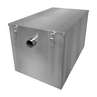 Gastro Fettabscheider Ölabscheider 120L Edelstahl – Unter Spülbecken, 50mm Ein-/Auslass