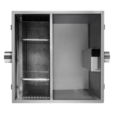Gastro Fettabscheider 60L Edelstahl – unter Spülbecken, 50mm Ein-/Auslass