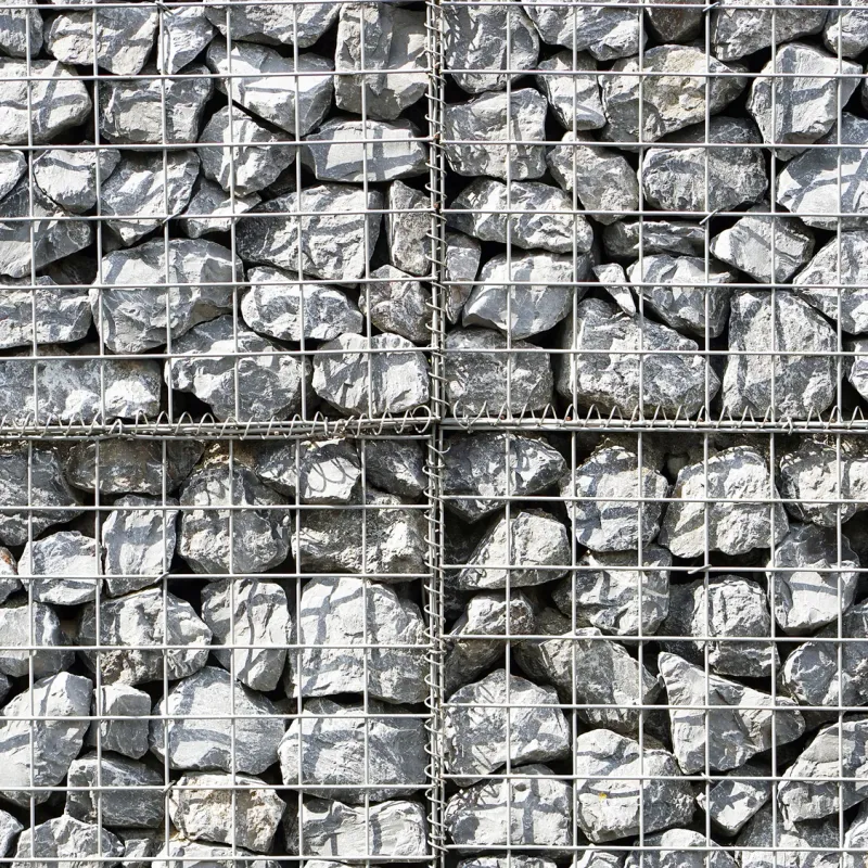 2 x Sichtschutz Gabionenkörbe 100x95x30cm – galvanisiert, 4mm Draht, wetterfest, Set
