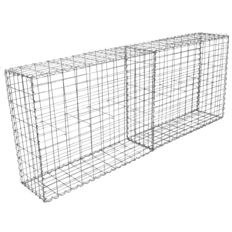 2 x Sichtschutz Gabionenkörbe 100x95x30cm – galvanisiert, 4mm Draht, wetterfest, Set