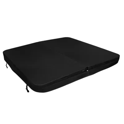 Whirlpool Abdeckung 220x220cm schwarz – Hardtop, isoliert, PVC‑Leder, UV‑ &amp; schimmelresistent