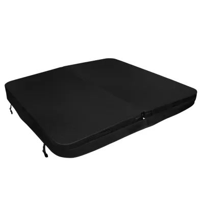 Whirlpool Abdeckung 210x210cm schwarz – Hardtop, isoliert, PVC‑Leder, UV‑ &amp; schimmelresistent