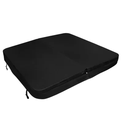 Whirlpool Abdeckung 220x220cm schwarz – Hardtop, isoliert, PVC‑Leder, UV‑ &amp; schimmelresistent