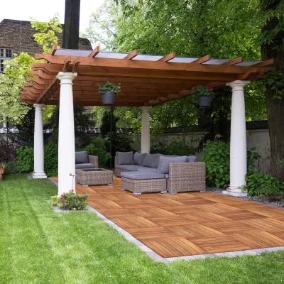 Holzfliesen Klickfliesen aus Akazienholz – 39 Stk, 3.53m², FSC