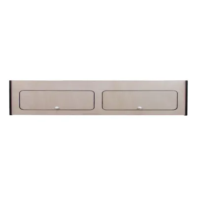 Wohnwagen, Caravan Hängeschrank 120 x 25 x 25 cm – Birkensperrholz, schwarzer Rand, Soft‑Close