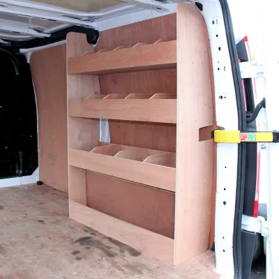 Ford Transit Fahrzeugregal Set + Van‑Teppich Anthrazit – 11m², 3‑mm, inkl. 5x Kleber