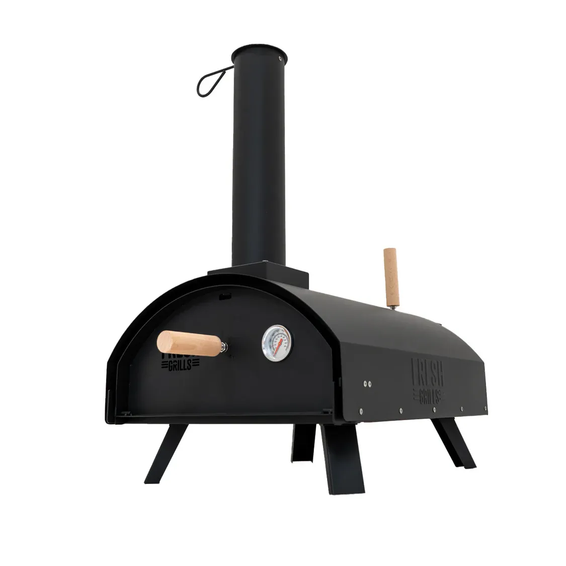 Outdoor‑Pizzaofen 30 cm – Tragbar, Multi‑Brennstoff (Holz/Kohle/Pellets), 400°C