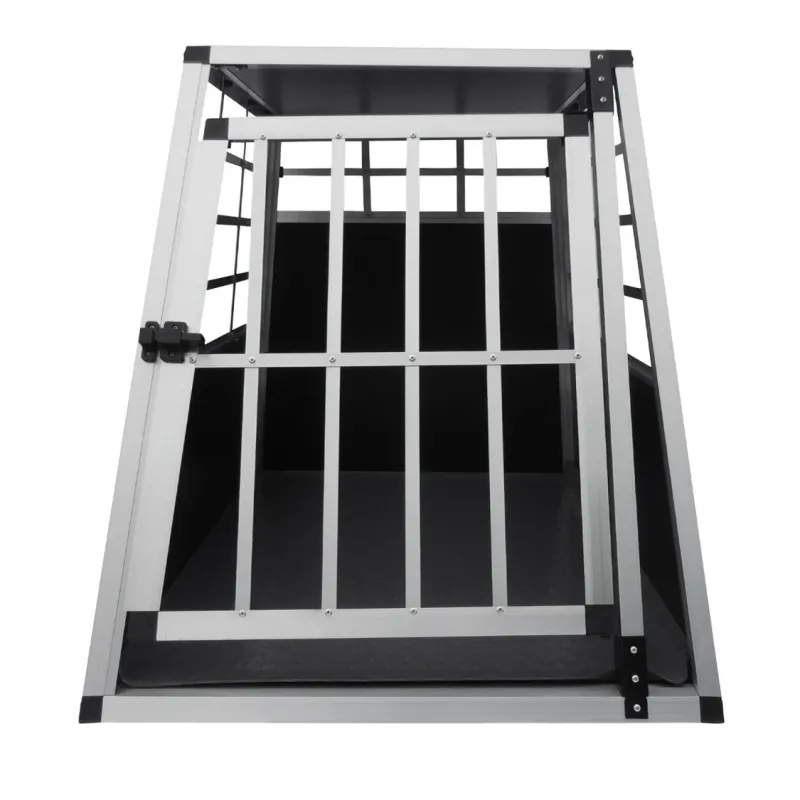 Auto Hundetransportbox – Grosse Einzelbox, Aluminium, 69 x 65 x 90 cm