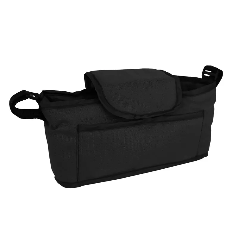 Fronttasche für Pet Stroller, Hundebuggy, Haustierwagen – Schwarz | Oxford, 2 kg, Klettbefestigung