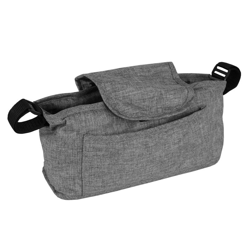 Fronttasche für Pet Stroller, Hundebuggy, Haustierwagen – Gewebtes Grau | Oxford, 2 kg, Klettbefestigung