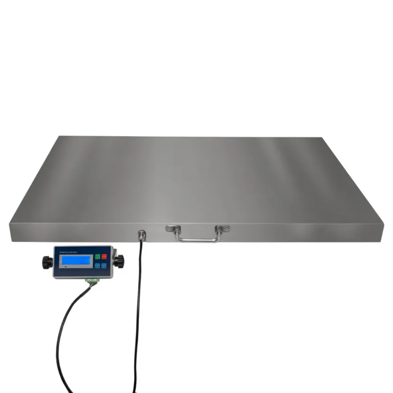 Tierwaage 90 x 60 cm – 300 kg, 0.1 kg Schritte, LCD, Hold, Akku/Netz