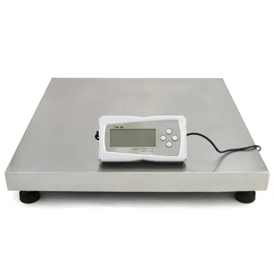 Digitale Tierwaage 50 x 50 cm – 300 kg, 0,1 kg Schritte, Edelstahl, LCD, Tara