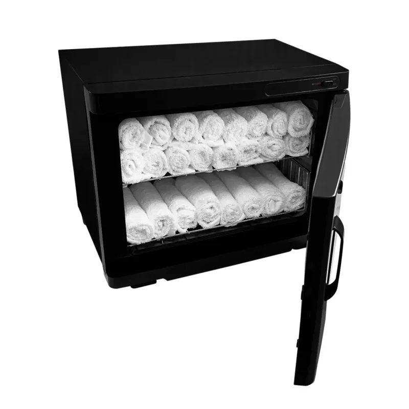 Handtuchwärmer mit UV‑Sterilisation – Schwarz | 23L, 70 Tücher, 45–70°Ct
