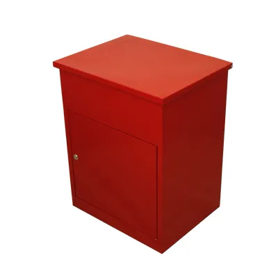 Paketbriefkasten mit Paketfach – Rot | 32 × 20,5 × 12 cm, abschliessbar, 5 Schlüssel