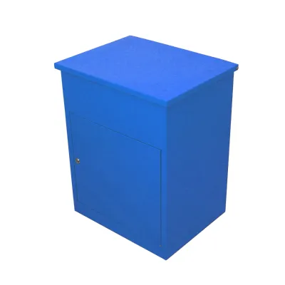 Paketbriefkasten mit Paketfach – Blau | 32 × 20,5 × 12 cm, abschliessbar, 5 Schlüssel