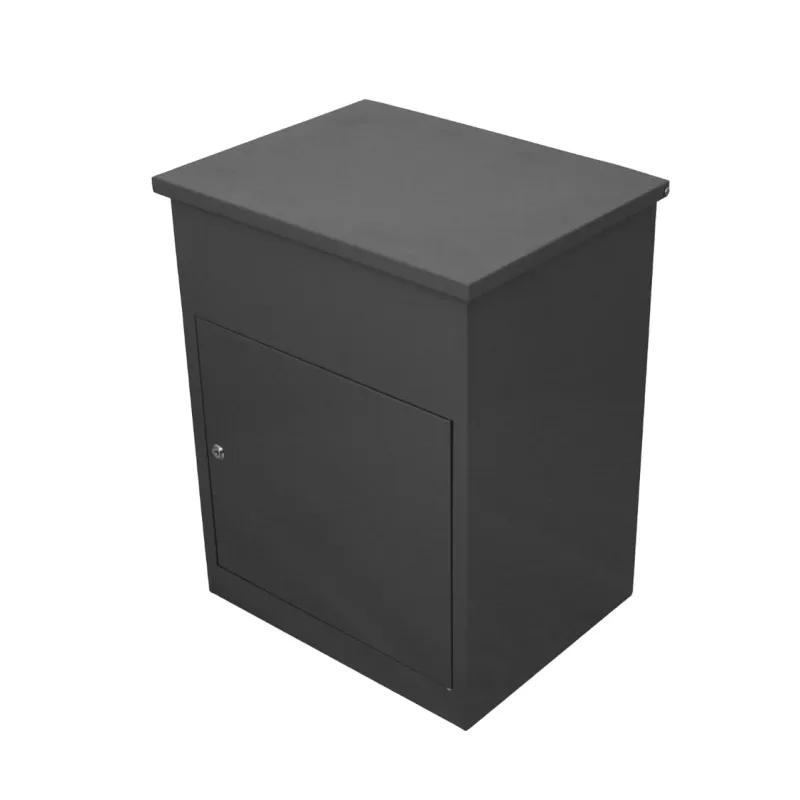 Paketbriefkasten mit Paketfach – Grau | 32 × 20,5 × 12 cm, abschliessbar, 5 Schlüssel