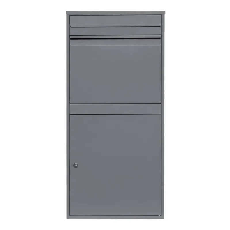 Paketkasten XL – Grau | Abschliessbar, Anti‑Diebstahl, wetterfest, Barcode