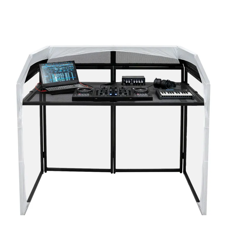 DJ‑Disco‑Kabine – Faltbarer Pro‑Deckständer | 146 x 70 x 135 cm, 100 kg, Cover‑Set