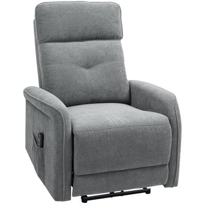 Massagesessel mit Heizung &amp; USB – Grau | 8 Punkte, 135° Liege, Seitentasche
