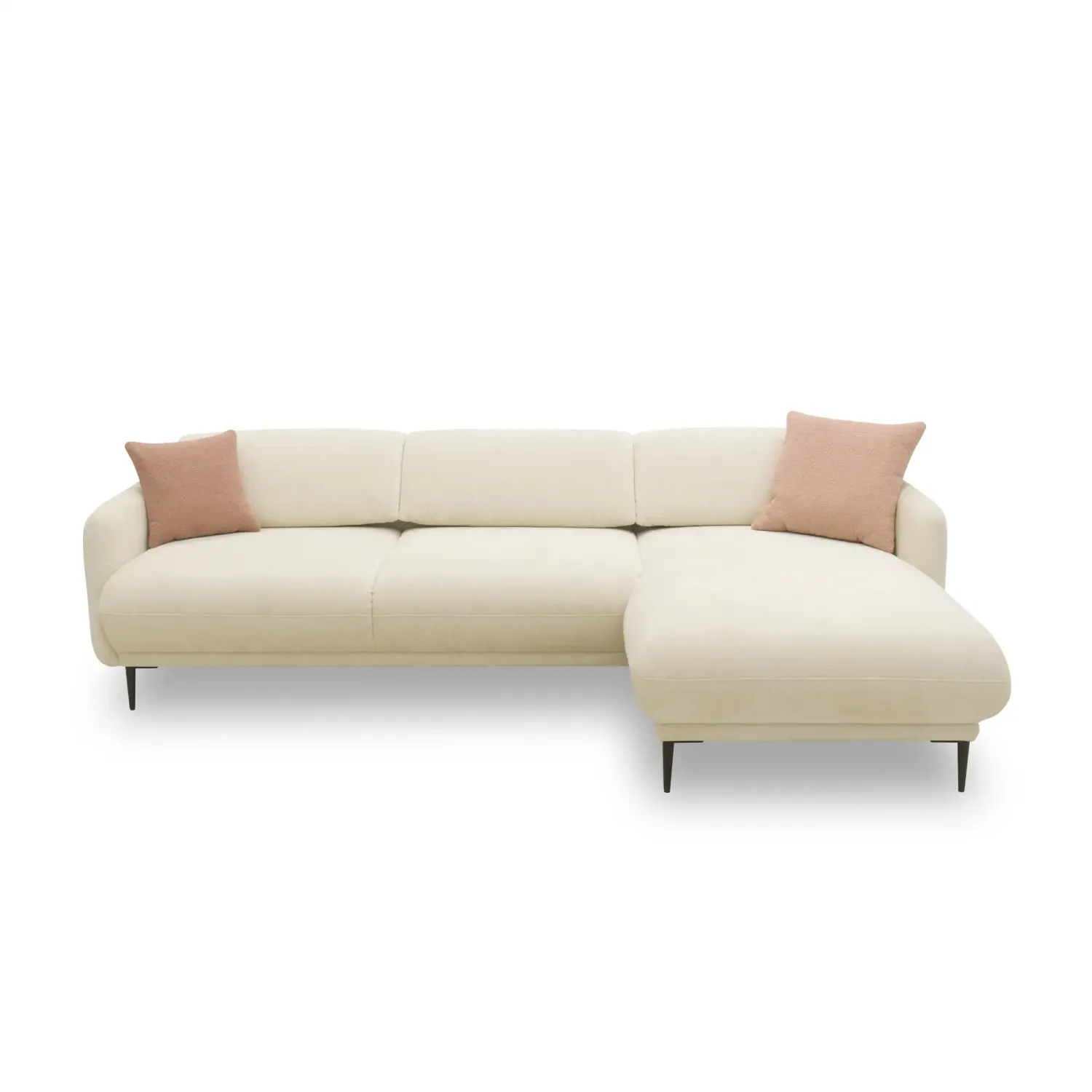 Luxus-Ecksofa 200 023 | L-Form mit Rückenfunktion | Creme | 269 x 156 x 73 cm
