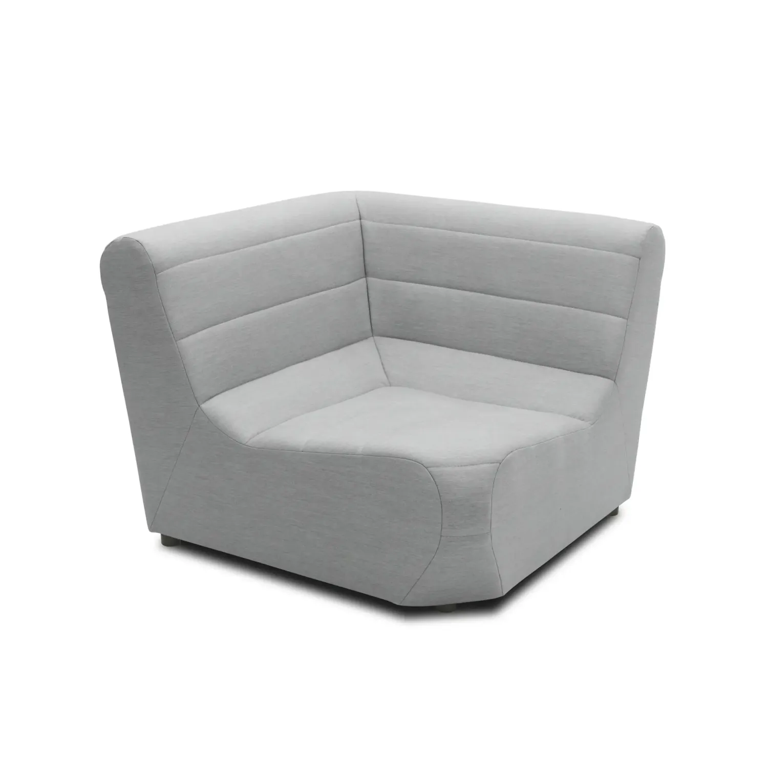 Polsterecke | Gartenmöbel Eckmöbel | Silber | 106 x 106 x 80 cm | Quick-Dry Schaum, wasseraweisender Stoff