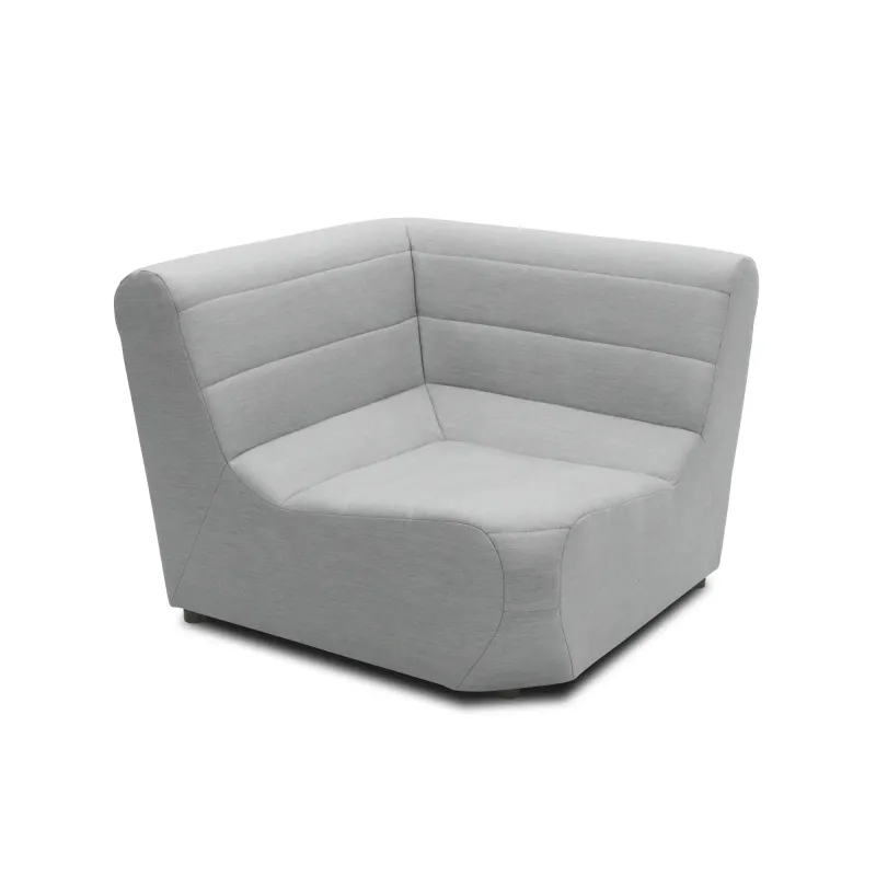 Polsterecke | Gartenmöbel Eckmöbel | Silber | 106 x 106 x 80 cm | Quick-Dry Schaum, wasseraweisender Stoff
