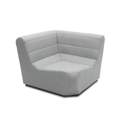 Polsterecke | Gartenmöbel Eckmöbel | Silber | 106 x 106 x 80 cm | Quick-Dry Schaum, wasseraweisender Stoff