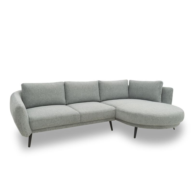 Ecksofa L-Form mit Federkernpolsterung | Grau | 292 x 180 x 85 cm | Komfort &amp; Stil