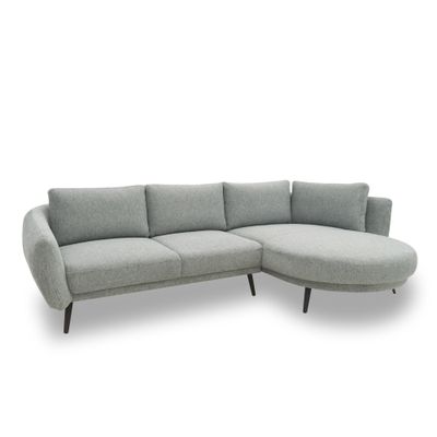 Ecksofa L-Form mit Federkernpolsterung | Grau | 292 x 180 x 85 cm | Komfort &amp; Stil