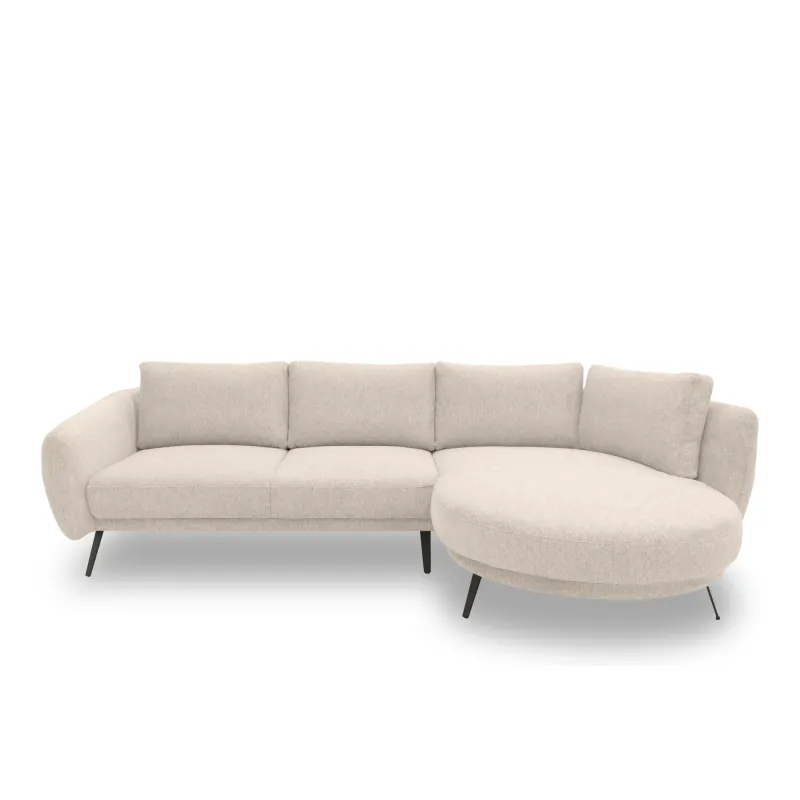 Ecksofa 200 020 | L-Form mit Federkernpolsterung | Beige | 292 x 180 x 85 cm