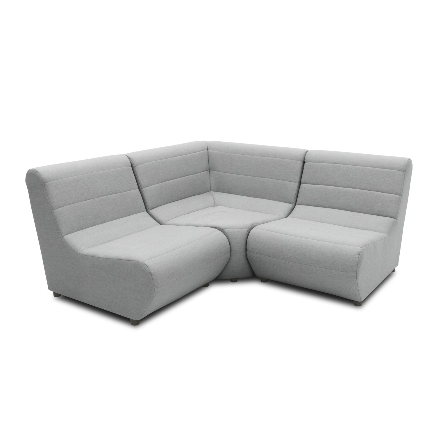 Outdoor Sofa Gartensofa Silber | 179 x 179 x 80 cm | Quick-Dry Schaum, wasseraweisender Stoff, modulares System