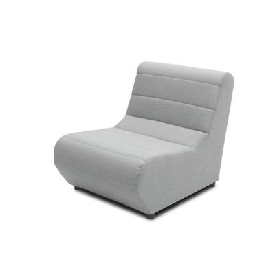 Outdoor Sessel Element, silber, 73 x 102 x 80 cm – modulares Gartensofa, Quick‑Dry Schaum, wasserabweisend, Goodside Federung