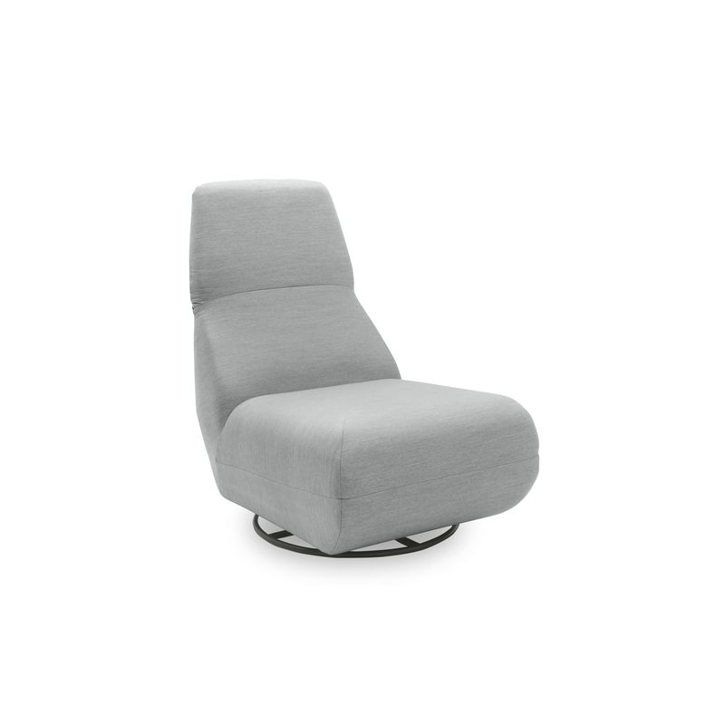 Outdoor Sofa Sessel mit Rücken‑ &amp; Drehfunktion, silber, 68 x 88 x 67 cm – Quick‑Dry Schaum, Goodside Federung