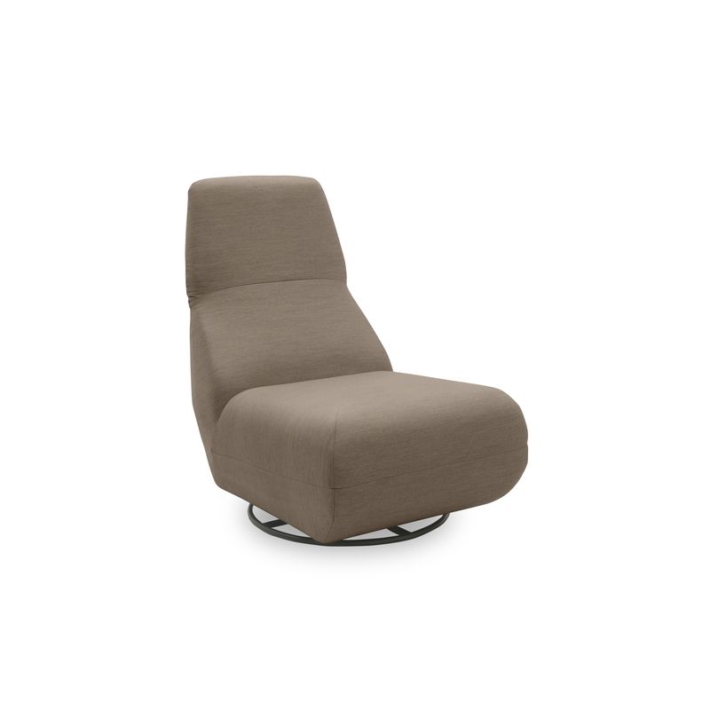 Outdoor Sofa Sessel mit Rücken‑ &amp; Drehfunktion, Braun, 68 x 88 x 67 cm – Quick‑Dry Schaum, Goodside Federung