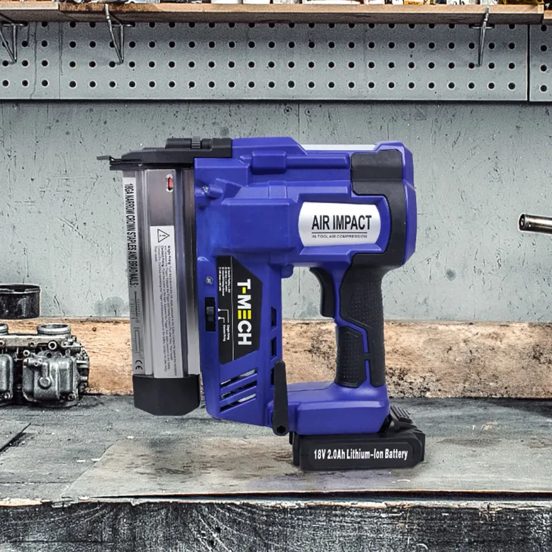 2‑in‑1 Elektro‑Nagelpistole/Elektrotacker – 18 V, inkl. 2 x Akku, 300 Nägel & 300 Klammern, 100 Schüsse/Min