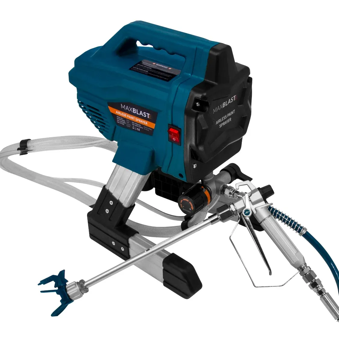 Airless Farbsprühgerät 650 W – 2900 PSI, 1,4 L/Min, 7,5 m Schlauch, 0,43 mm Düse, Verlängerungsstab