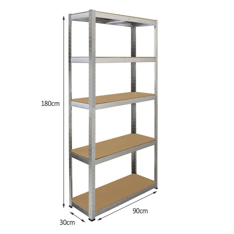 Galwix Schwerlastregale (2x 90 x 30 x 180 cm) + Werkbank – schraubenlos, Stahl/MDF, 175 kg je Boden, 900 kg Werkbank
