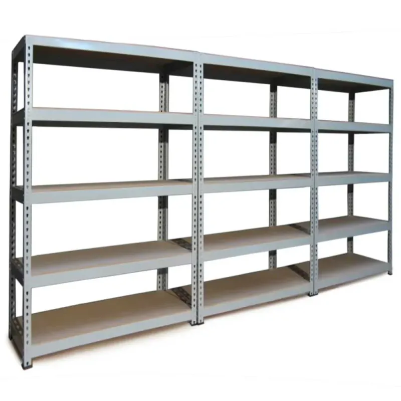 Set: 3 x Q‑Rax Lagerregal 120 x 50 x 180 cm, Grau – 5 Böden, 200 kg/Boden, schraubenfrei, 4‑fach pulverbeschichtet