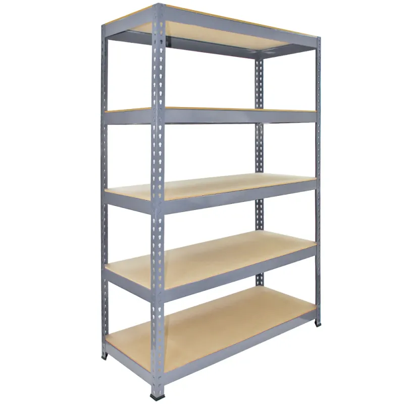 Set: 10 x Q‑Rax Lagerregal 120 x 50 x 180 cm, Grau – 5 Böden, 200 kg/Boden, schraubenlos, 9 mm MDF