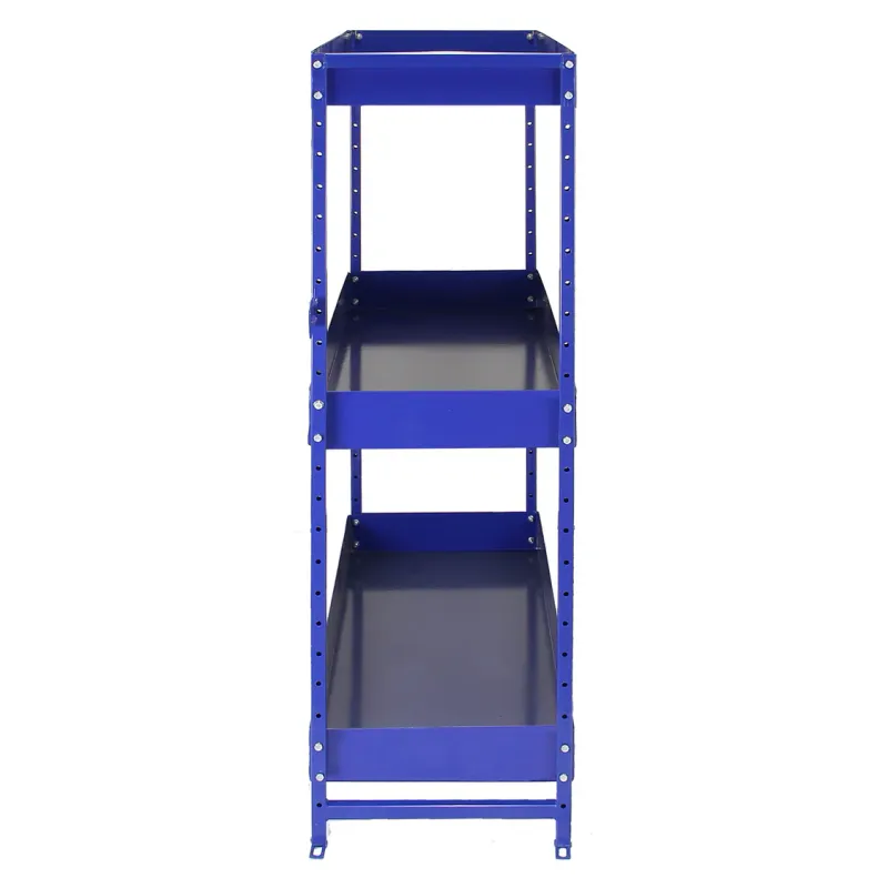 Lightning Fahrzeugausbau Werkzeugregal – Stahl, Blau, 116,5 x 115 x 34,8 cm, 3 Böden (2 höhenverstellbar)