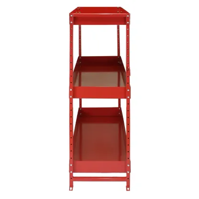 Volcano Fahrzeugausbau Werkzeugregal – Stahl, Rot, 116,5 x 115 x 34,8 cm, 3 Böden (2 höhenverstellbar)