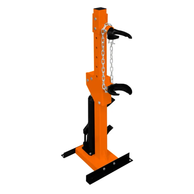 Hydraulischer Federbein‑Kompressor 3 t – 8‑fach höhenverstellbar, Fusspedal, 49,5–82 cm Hub, CE, Stahl