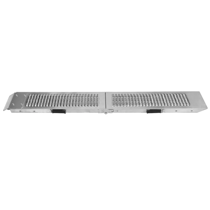 Klappbare Motorradrampe – A3‑Stahl, 200 kg, rutschfest, 189 x 24 x 6 cm, mit Gratis Spanngurt