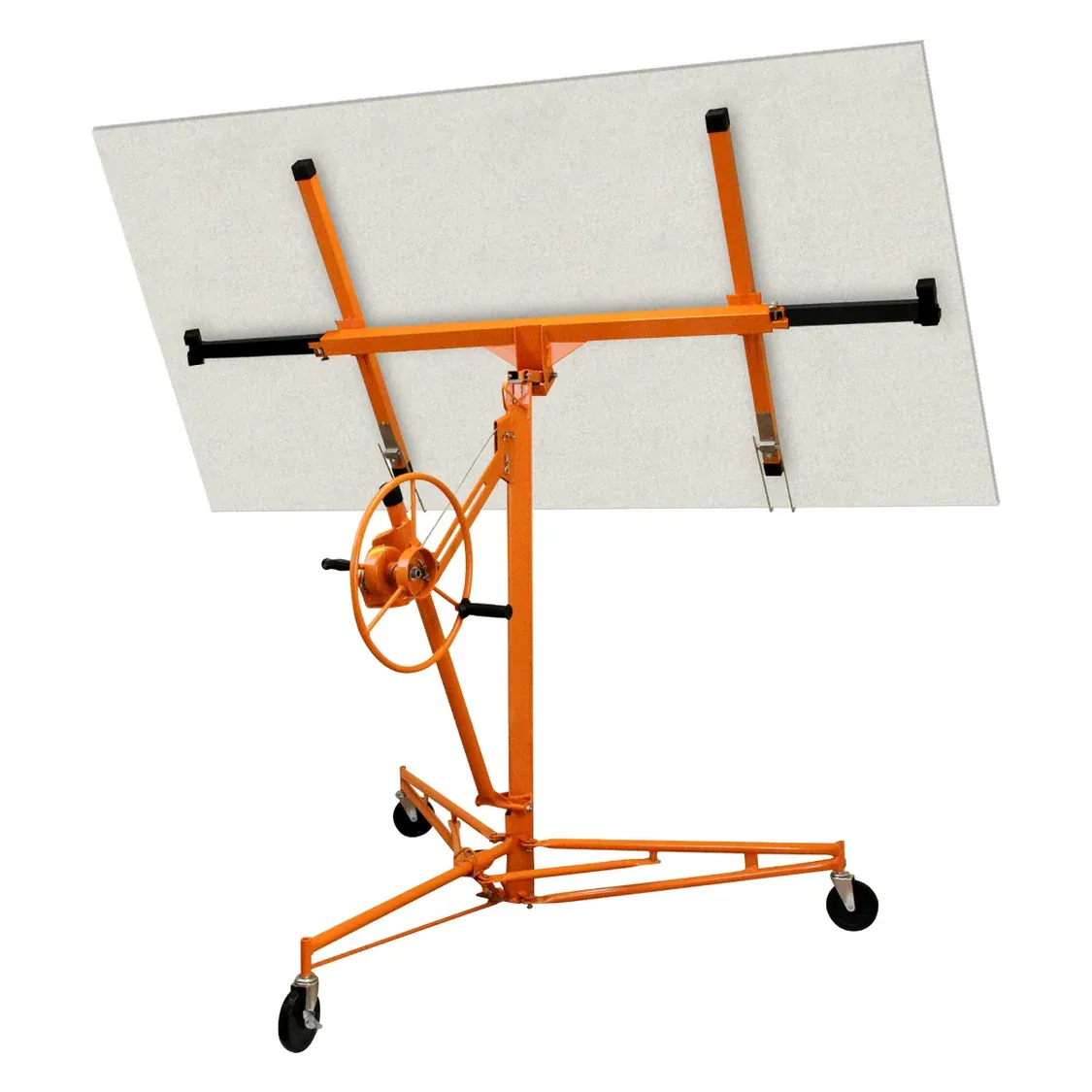Plattenheber 4,9 m – 68 kg Tragfähigkeit, Kippfunktion, CE, klappbar, 10‑cm Rollen