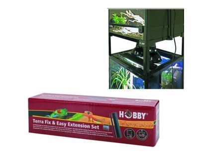 HOBBY Terra Fix &amp; Easy Extension Set – Stapel‑Erweiterung für Terrarien, 17 cm Länge, 17,2 cm Zwischenraum