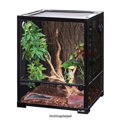 Terra Fix &amp; Easy 45 – Terrarium 45 x 45 x 60 cm, Schwingtüren, Schloss, variable Lüftung, wasserdichter Boden