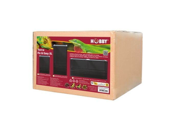Terra Fix & Easy XL 1 – Terrarium 60 x 60 x 90 cm, Schiebetüren, Schloss, variable Lüftung, wasserdichte Bodenschale