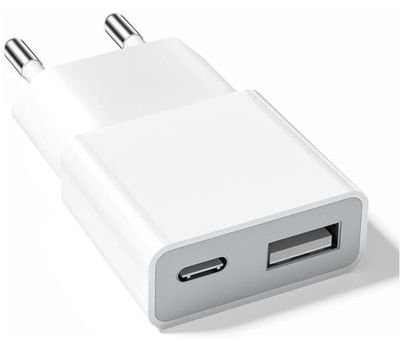 Universal USB Netzstecker (EU) – USB‑A &amp; USB‑C, 5 V / 1 A, 5 W, für Bioloark Lampen &amp; Bottle LED
