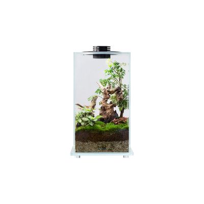 Bioloark Bio Bottle FD200 – Wabi‑Kusa Mini Aqua‑Terrarium mit LED, verstellbarer Lüftung, 20 x 20 x 35 cm