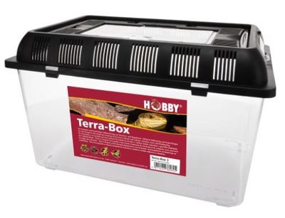 HOBBY Terra Box 3 – 32,5 x 22 x 21 cm, Transport‑/Aufbewahrungsbox mit Abdeckung &amp; Futterklappe